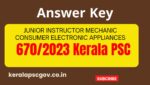 JUNIOR INSTRUCTOR MECHANIC CONSUMER ELECTRONIC APPLIANCES