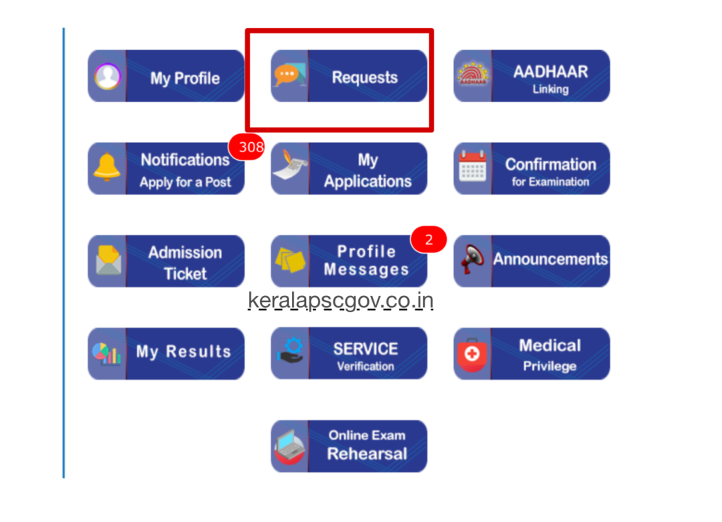 Kerala psc request page for scribe